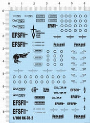 Super Detail Up MG 1/100 Scale RX-78-2 GDM Model Kit Water Slide Decal Black 07FC0E-D4 - KOEEK