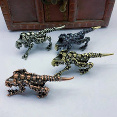 Three-headed Wolf Brass Bead Knife Lanyard Pendant EDC DIY Accessories 07FC0E-D4 - KOEEK