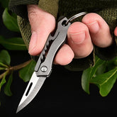Titanium Mini Knife Keychain Folding Knife Bottle Opener Tool Outdoor Pocket EDC 07FC0E-D4 - KOEEK