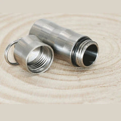 Hot Pure Titanium Waterproof Case Box Pendant EDC Portable Bottle With Keyring 07FC0E-D4 - KOEEK