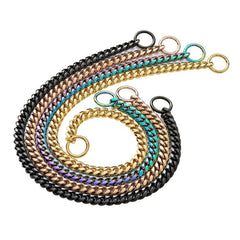 4 Colors 10mm Pet P Choke Chain Training Dog Collar Stainless Steel Dog Supplies 07FC0E-D4 - KOEEK