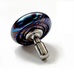 EDC Titanium Damascus Spinning Top Multicolor Desktop Fidget Toy High End Gift 07FC0E-D4 - KOEEK