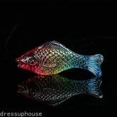 5cm Exquisite Glazed Fish Fortune and Feng Shui Ornament Auspicious Decoration 07FC0E-D4 - KOEEK