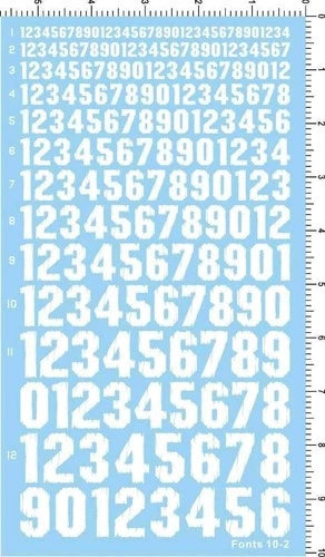 White Different Scale WWII Military FONTS 10-2 Numbers Model Water Slide Decal 07FC0E-D4 - KOEEK