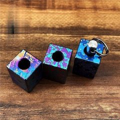 Titanium Alloy Knife Lanyard Bead Cubic Paracord Pendant Multicolor Zip Pull EDC 07FC0E-D4 - KOEEK