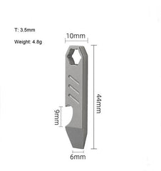 Hot Mini Titanium Alloy Keychain Multi Tools Pry Bar EDC Crowbar Bottle Opener 07FC0E-D4 - KOEEK