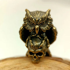 Owl & Skull Brass Bead Parachute Cord Knife Lanyard Pendant DIY Accessories 07FC0E-D4 - KOEEK