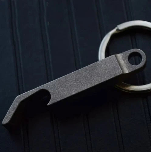 Large Size Titanium Alloy Bottle Opener Keychain Pendant Multi EDC with Key Ring EDC - KOEEK