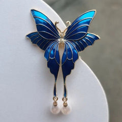 Ancient Hanfu Side Clip Butterfly Classical Qipao Photography Headpiece 2pc 07FC0E-D4 - KOEEK