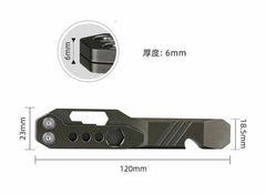 TC4 Titanium Alloy Pocket Pry Bar Pendant Crowbar opener Multi Keychain EDC Tool 07FC0E-D4 - KOEEK