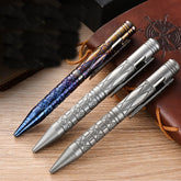 Titanium Alloy Ballpoint Pen Office Signature Gel Pen W/ Clip Outdoor EDC Tools 07FC0E-D4 - KOEEK