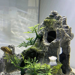 Aquarium Fish Tank Ornament Decoration Mountain Hiding Fish Tank Cave Mountain 07FC0E-D4 - KOEEK