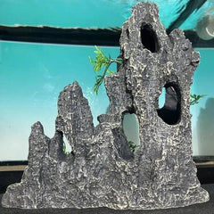 Large Resin Aquarium Mountain Rock Decoration Cave for Fish Tank Landscaping 07FC0E-D4 - KOEEK