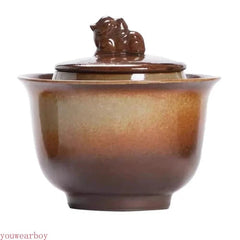 Chinese Vintage Tea Set Travel Ceramic Pottery Tea Cup Tea Ceremony 07FC0E-D4 - KOEEK