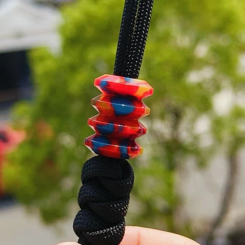 Resin Knife Lanyard Bead Paracord Necklace Pendant Bracelet Bead EDC Charm DIY 07FC0E-D4 - KOEEK