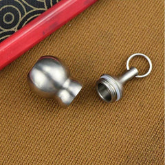 Outdoor Titanium Keychain Waterproof Box Sealed Tank Pendant EDC Survival Tool 07FC0E-D4 - KOEEK