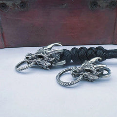 Dragon Brass Bead Parachute Cord Knife Lanyard Pendant EDC DIY Accessories 07FC0E-D4 - KOEEK