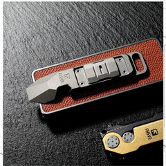 Titanium Pry Bar Crowbar Bottle Opener with Fidget Slider Toy Pocket Multi Tools 07FC0E-D4 - KOEEK