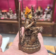 10CM Copper Statue White Jambhala Dzambhala Buddha Home Design 07FC0E-D4 - KOEEK
