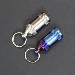 Titanium Alloy Waterproof Emergency Capsule Box Pill Case Keychain Pendant EDC 07FC0E-D4 - KOEEK
