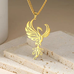 Phoenix Pendant Necklace Stainless Steel Amulet Jewelry Gift 07FC0E-D4 - KOEEK
