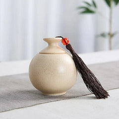 Portable Sealed Porcelain Caddy Spice Ceramics Jar Oolong Tea Candy Storage Tank 07FC0E-D4 - KOEEK