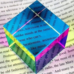 CMY Mixed Color Crystal Prism Cube Illusion Fun Desk Play Beamsplitter Prism EDC 07FC0E-D4 - KOEEK