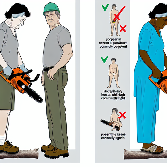 Improve your posture and problems you may easily overlook when using a chain saw are all here!