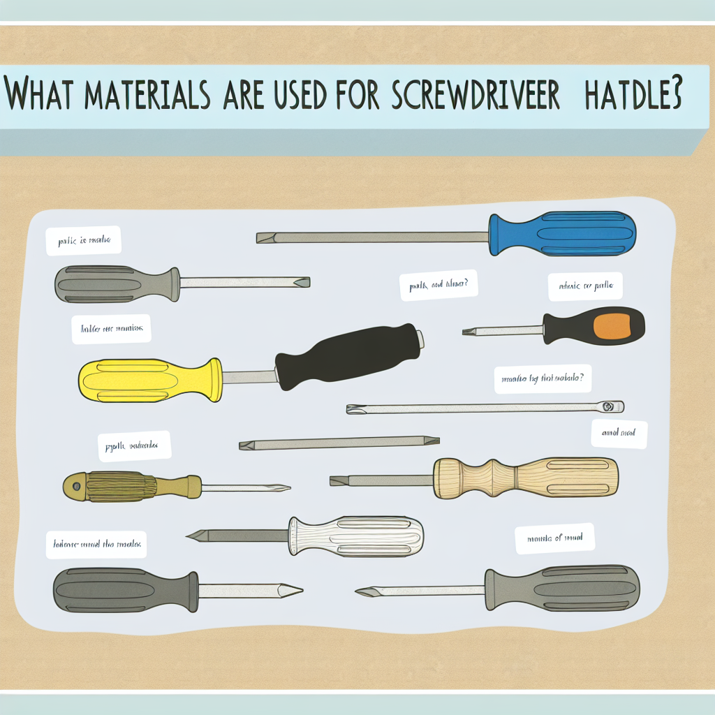 What materials are used for screwdriver handles?