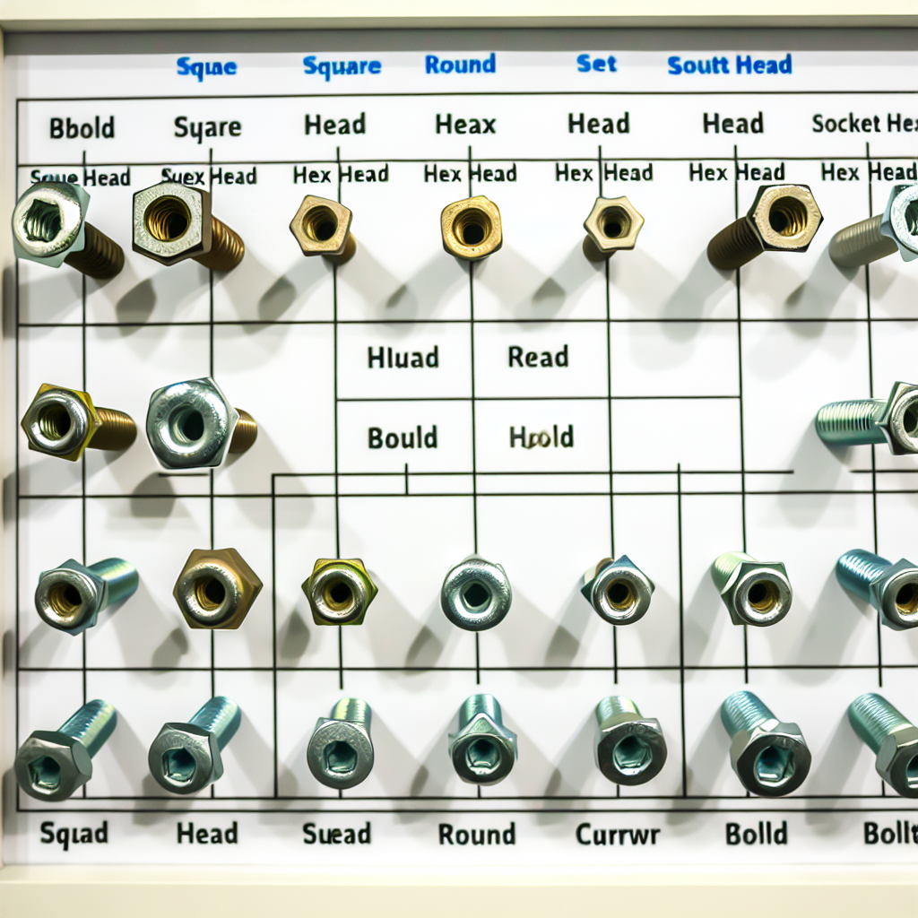 What are the head shapes of the bolts?