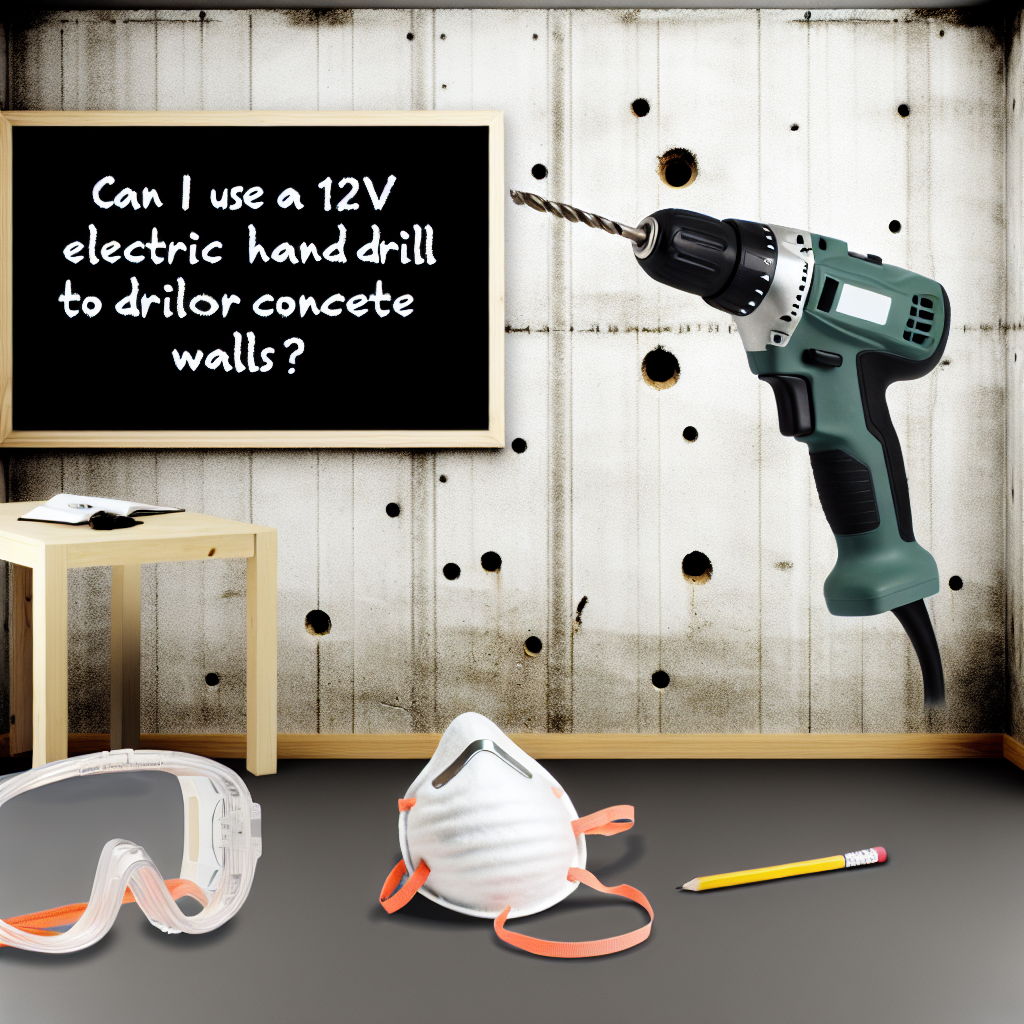 Can I use a 12v electric hand drill to drill holes in indoor concrete walls?