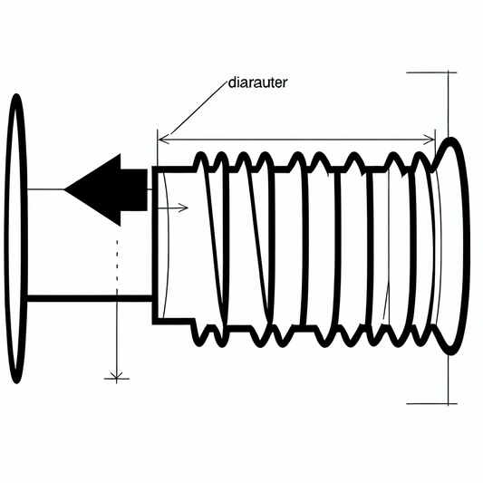 What part does the diameter of the screw refer to?