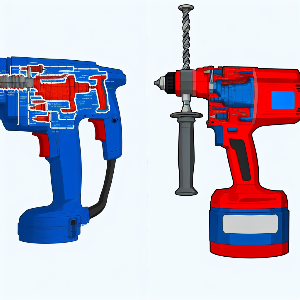 What are the mechanical differences between impact drills and electric hammers?