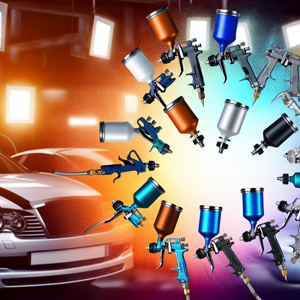 Which spray gun brands are suitable for the automotive industry?