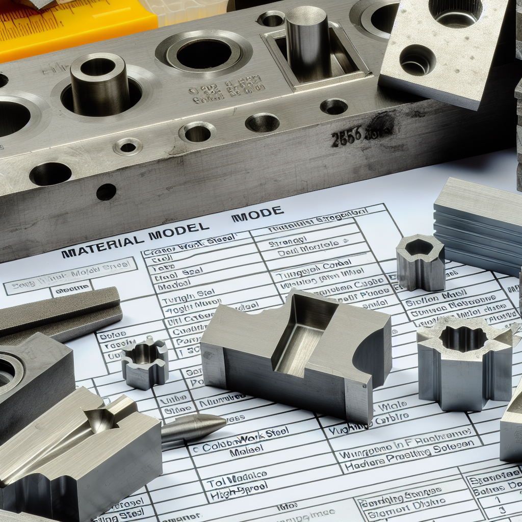 What are the commonly used materials for stamping molds (hardware molds)? Material model table?