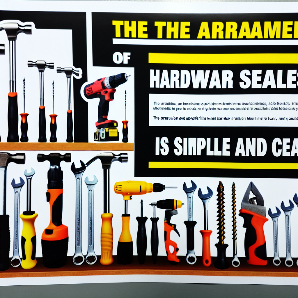 The arrangement of hardware sales tips is simple and clear!