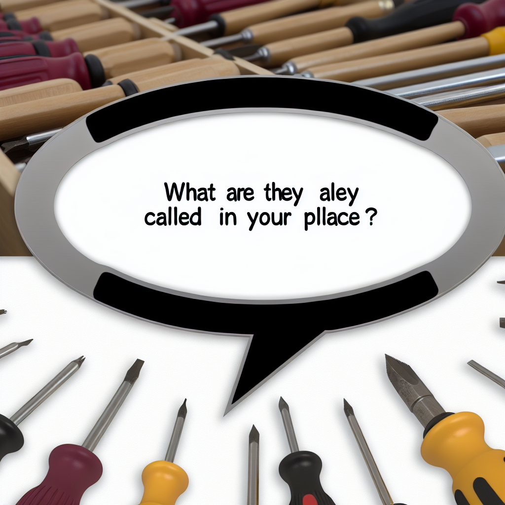 Why do screwdrivers, screwdrivers, chisels, and screwdrivers have so many names? What are they called in your place?