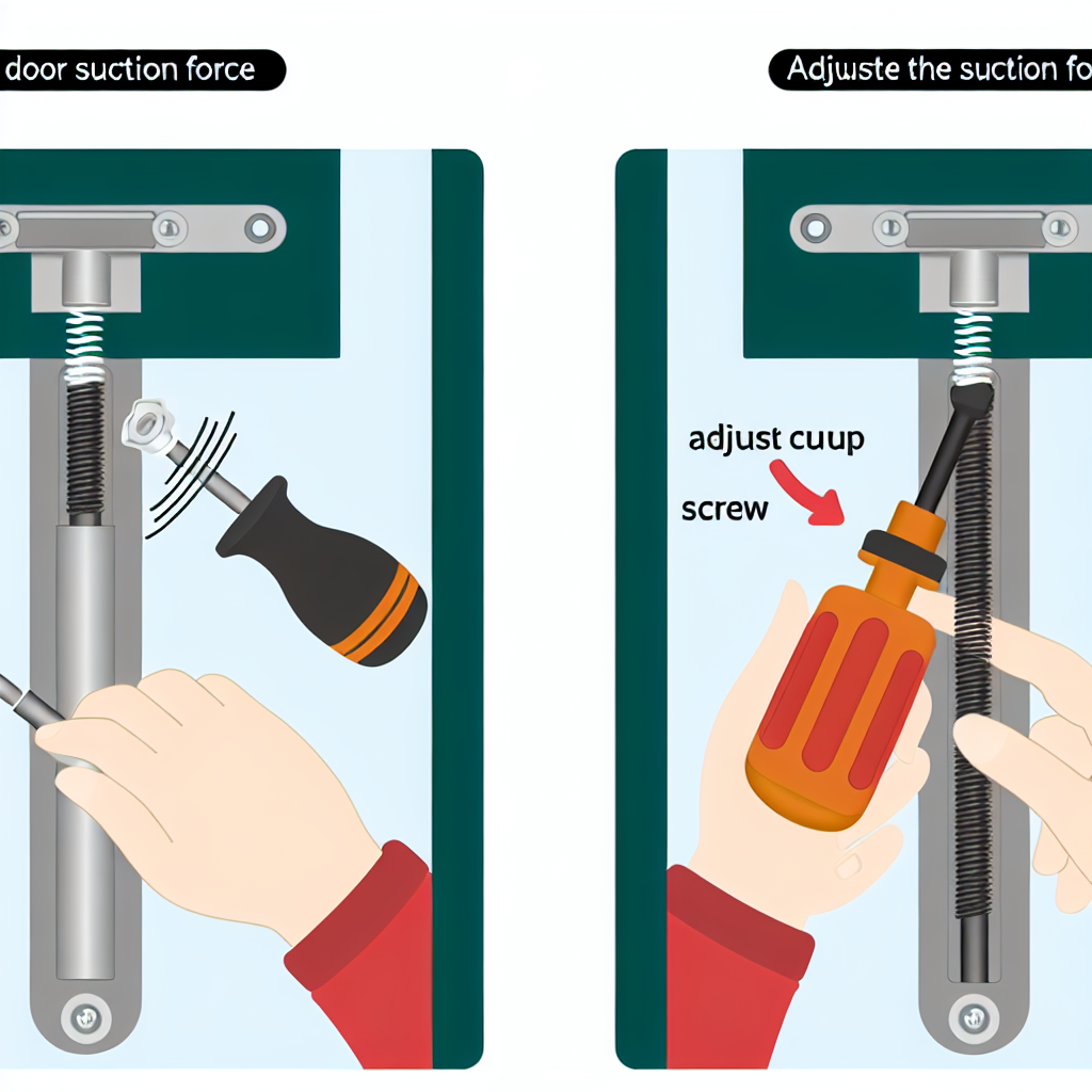 How to adjust the suction force of the door suction?