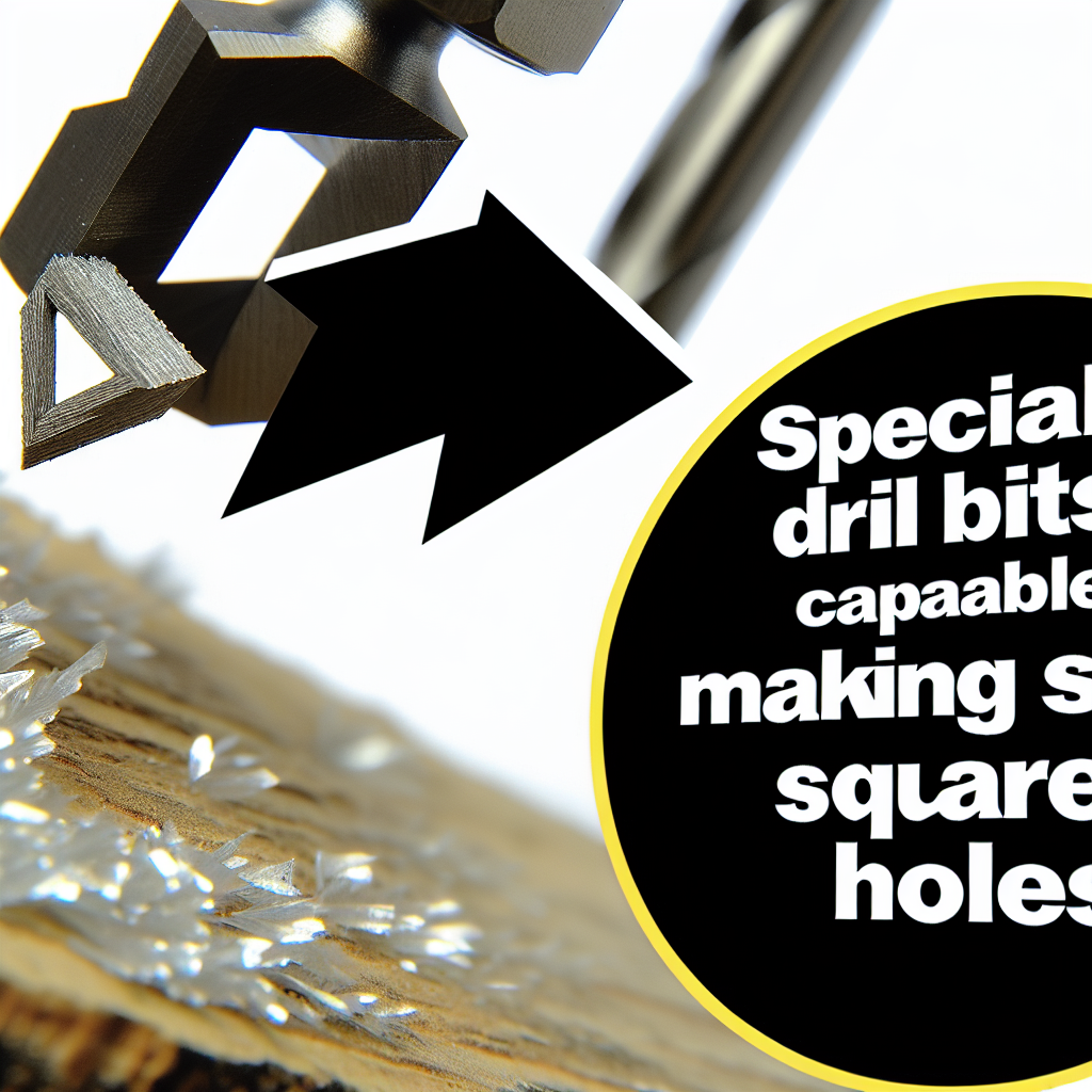 Square holes can be drilled directly. You may not have used these special drill bits before.