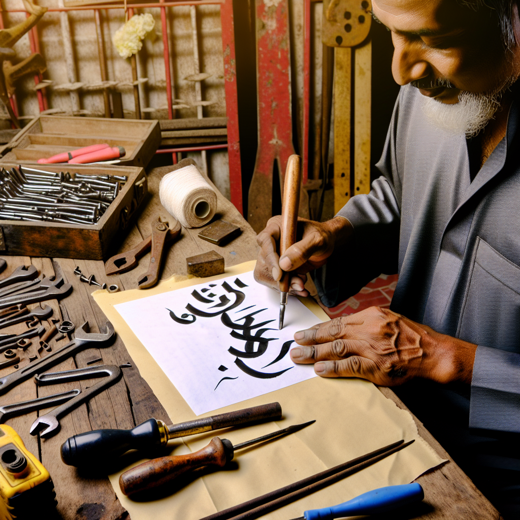 In the end, I smoothed my temper and it lasted a lifetime #calligraphy #repairman #hardwaretools #this is a master