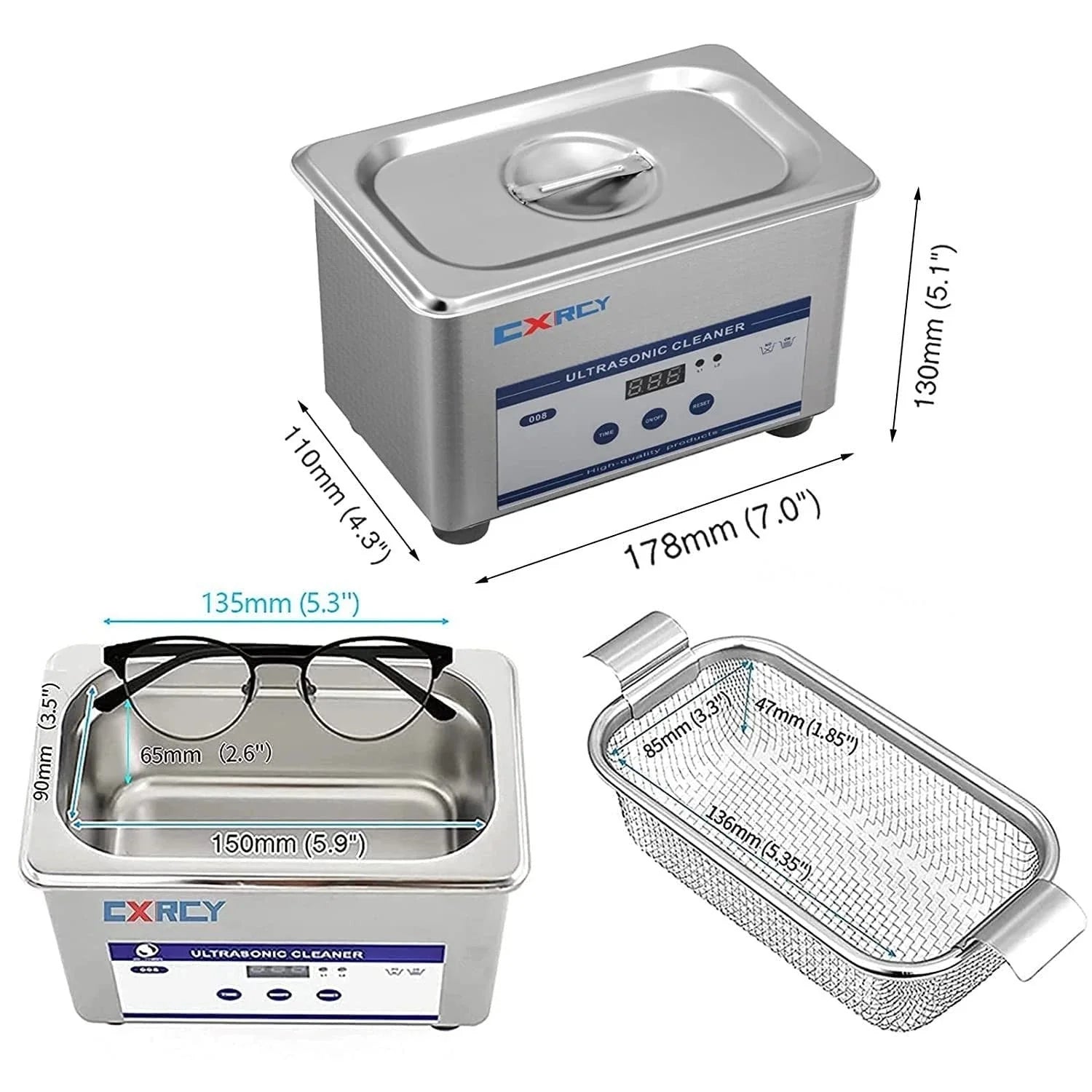 0.8-liter ultrasonic jewelry cleaner Professional cleaning equipment 07FC0E-D4 - KOEEK [2]