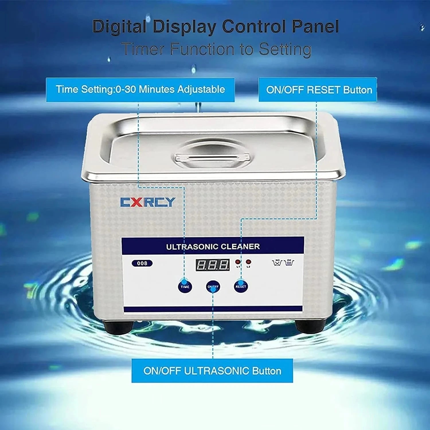 0.8-liter ultrasonic jewelry cleaner Professional cleaning equipment 07FC0E-D4 - KOEEK [6]
