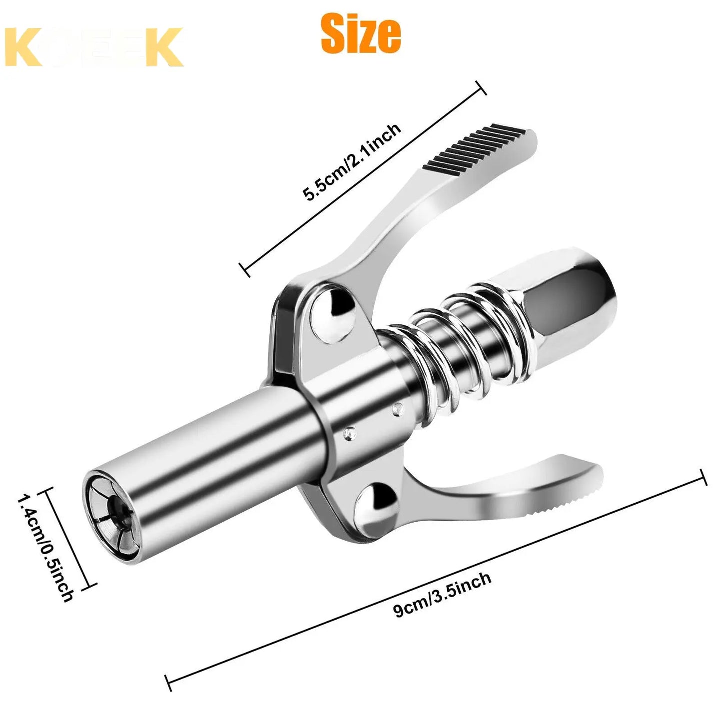 10000PSI Grease Gun Coupler Quick Release Lock Oil Injection Nozzle No Leak koeek - KOEEK