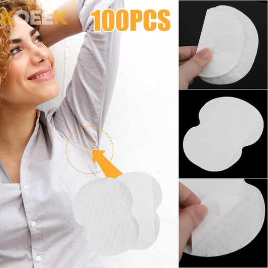 100pcs Underarm Armpit Sweat Pads Stickers Shield Guard Absorbing Disposable New koeek - KOEEK