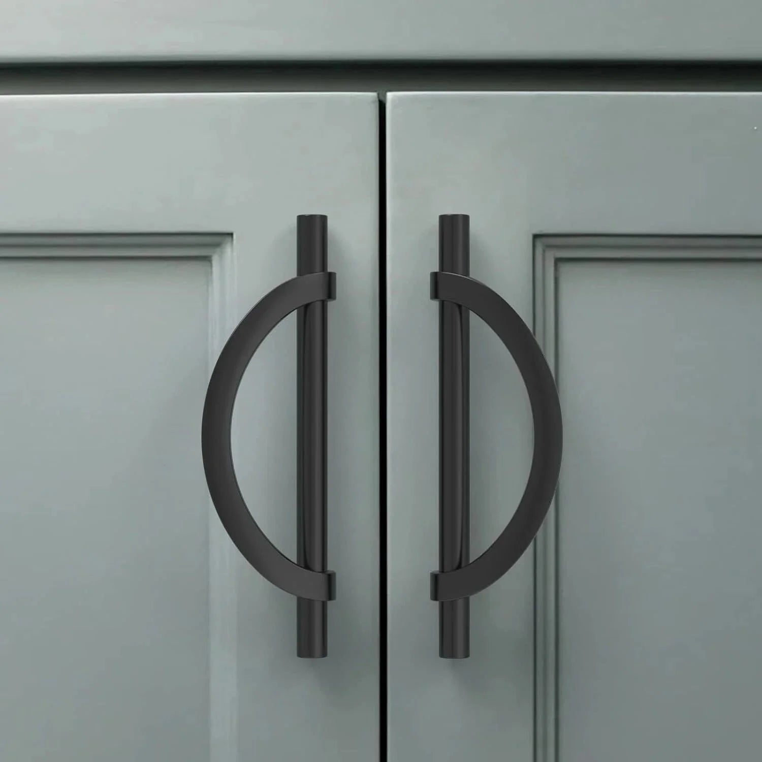 10 Pack Matte Black Cabinet Pulls 5 in (128 mm) Drawer Pulls 07FC0E-D4 - KOEEK [1]