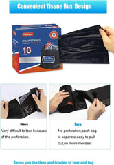 10-gallon drawstring trash bags, trash bags, trash can liners, 0.9 mil, 90-count 07FC0E-D4 - KOEEK [4]