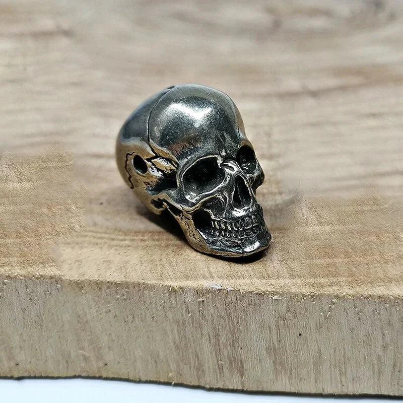 10pc EDC Brass White Red Copper Skull Bead Knife Lanyard Paracord Beads DIY Bead 07FC0E-D4 - KOEEK [10]