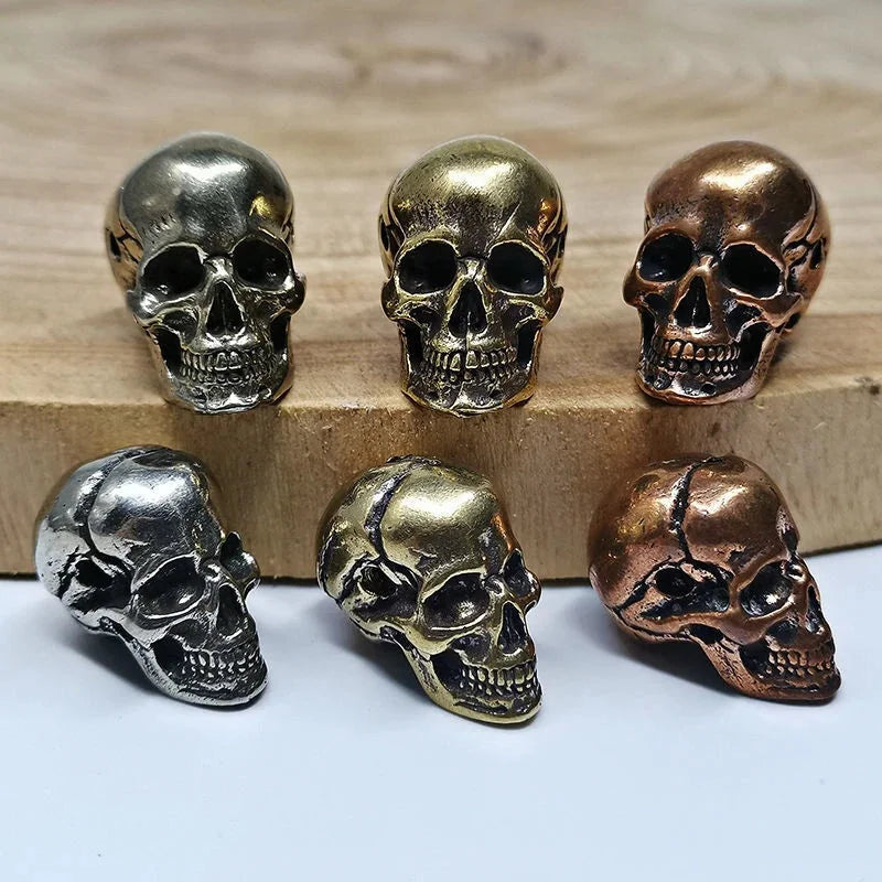 10pc EDC Brass White Red Copper Skull Bead Knife Lanyard Paracord Beads DIY Bead 07FC0E-D4 - KOEEK [2]