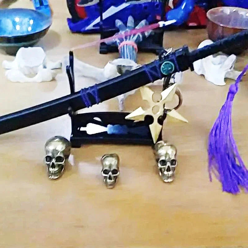 10pc EDC Brass White Red Copper Skull Bead Knife Lanyard Paracord Beads DIY Bead 07FC0E-D4 - KOEEK [6]