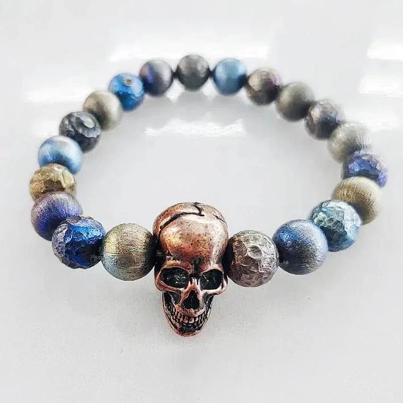 10pc EDC Brass White Red Copper Skull Bead Knife Lanyard Paracord Beads DIY Bead 07FC0E-D4 - KOEEK [7]